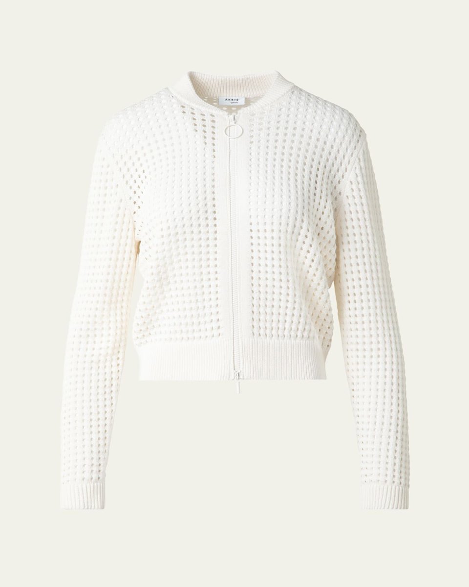 Chunky Mesh Knit Cardigan